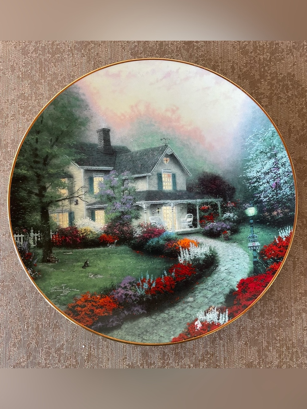 Vintage Thomas Kinkade Home is Where the Heart is 8.25" Collectors Plate